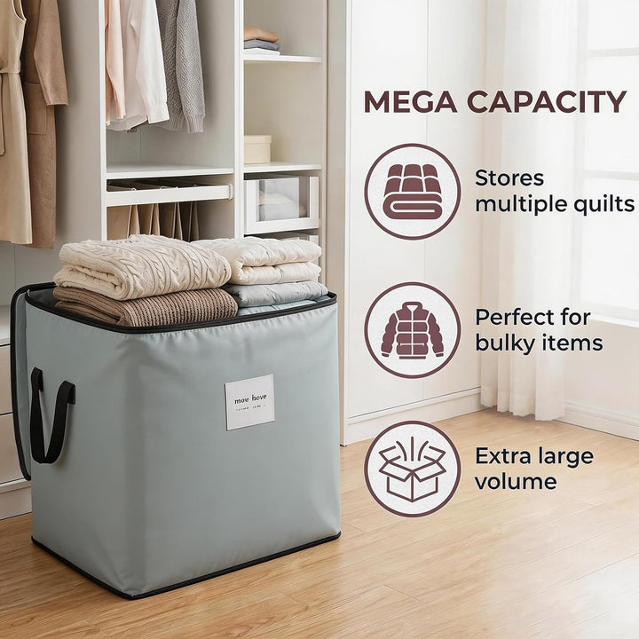 Umzugstasche, grau, 115 l, wasserdichte Packtasche zur Aufbewahrung, Alternative zu Umzugskartons, C