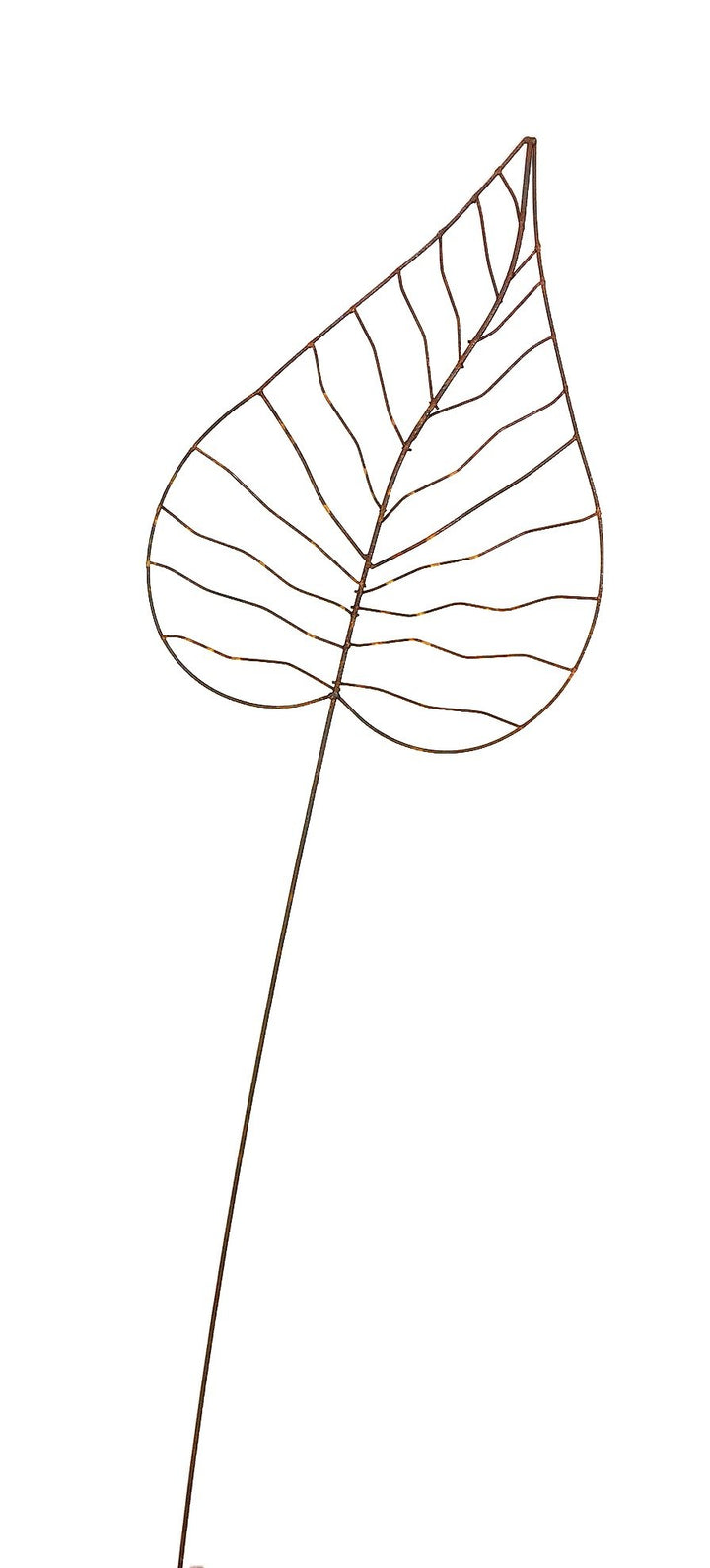 Gartenstecker Edelrost - Herzblatt gross | Rankhilfe Gartendeko Höhe 140 cm, Herzblatt gross