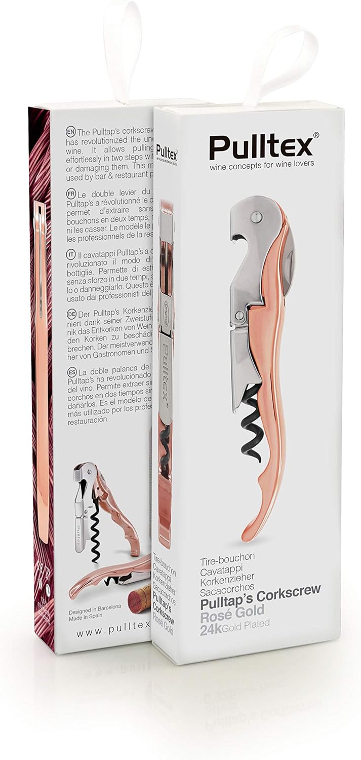 Pulltex Sommelier Messer "PULLTAP'S", 3-teilig (Mikrozahnklinge, Doppelhebel mit Flaschenöffner, sch
