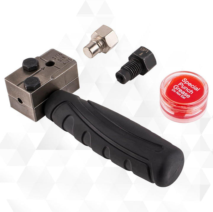 Amerbm Bördelgerät Bremsleitung | 4-TLG Universal Bremsleitungs Bördelgerät Satz | SEA 3/16" (4.75mm