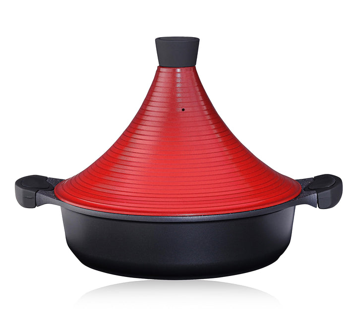 Marokkanischer Tajine-Kochtopf | Induktion | Selbstbefüllender Deckel 28 cm grosses Metall | Super N