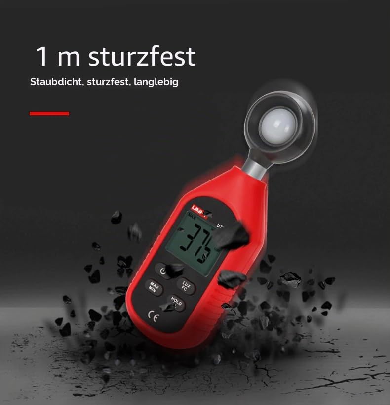 UNI-T Uni-trend UT383BT : Mini Light Meters with Certificates: CE, UKCA 200,000 LUX Digital Luxmeter