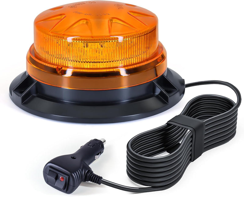 antom Rundumleuchte,12V-24V Gelb Rundumleuchte LED mit magnetischem und 3 Meters-Kabel für Gabelstap