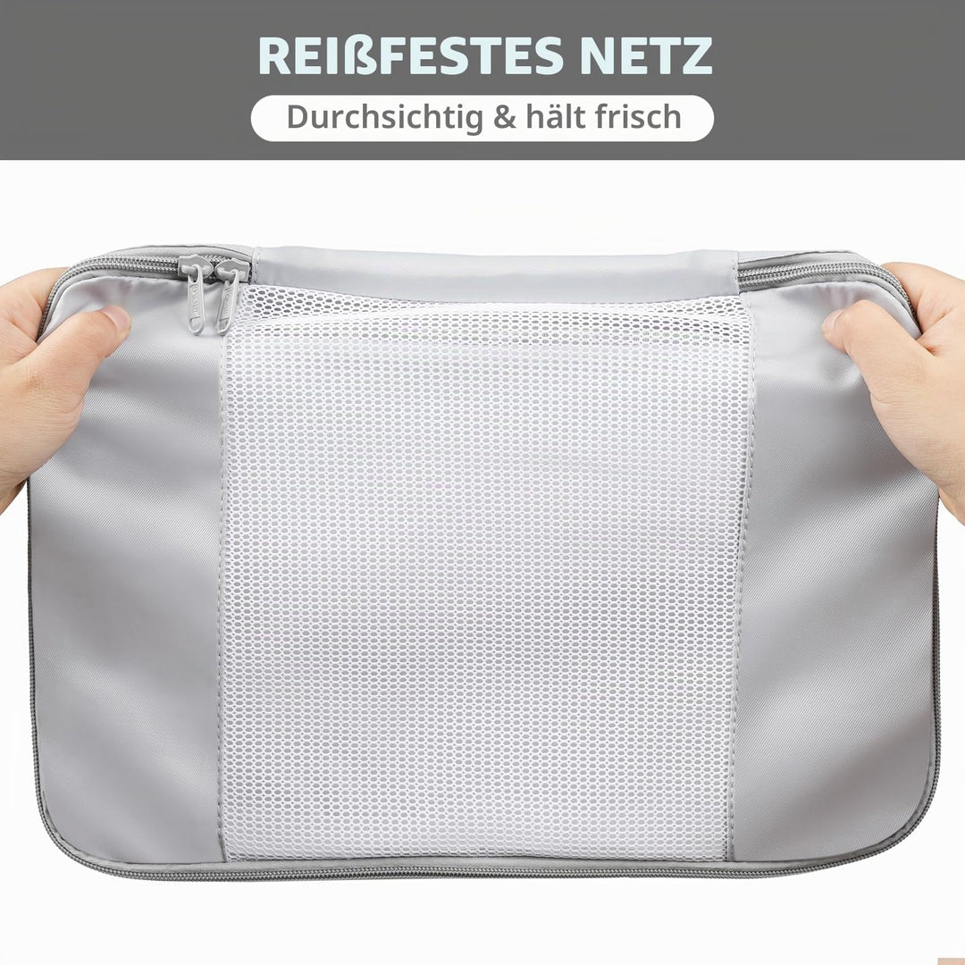 BAGAIL 6er-Set Packwürfel in verschiedenen Grössen Packorganizer für Reisezubehör Gepäck Handgepäck