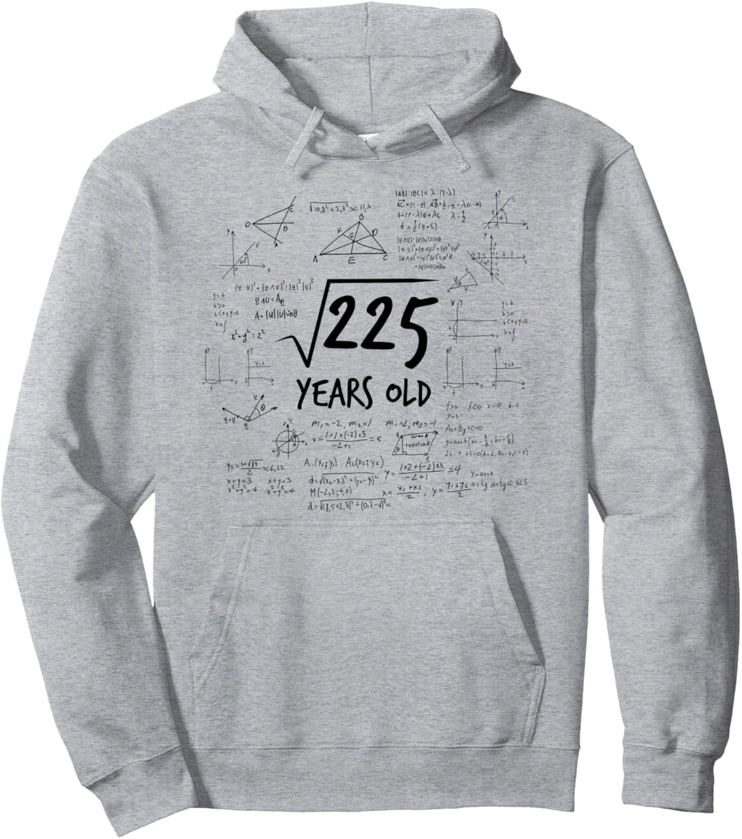 15. Geburtstag - Wurzel aus 225 Mathematik Nerd Mathe Pullover Hoodie