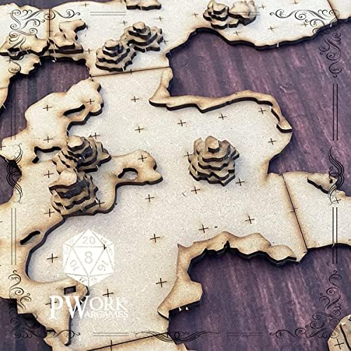 La Caverna – 3D-Taktische Karten, modular, aus MDF, 3 mm