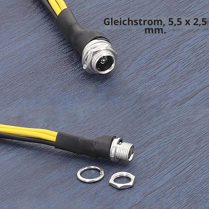 YHAILI SATA-Kabel DC 5,5 x 2,5 auf Stromkabel 12 V auf 5 V DC5525 auf Splitter-Steckverbinder, Kabel
