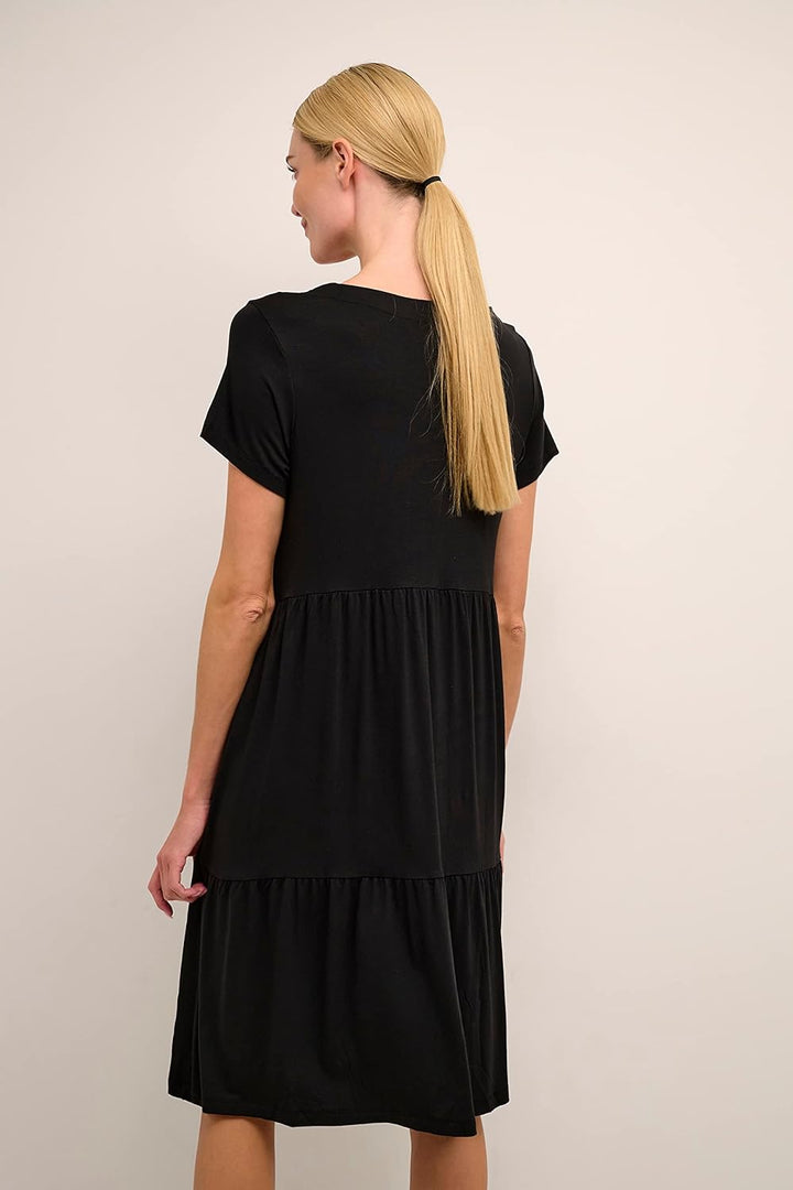 KAFFE Damen Kapetra Jersey Kleid M Black Deep, M Black Deep
