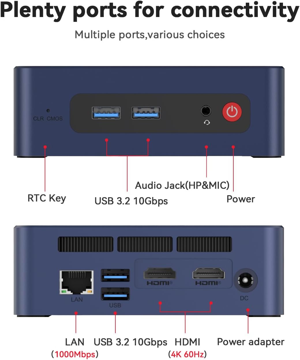 Beelink SER3 Mini PC Windows 11 Pro, AMD Ryzen 3 3200U bis zu 3.5Ghz, 16G DDR4 RAM 500GB NVMe SSD Mi