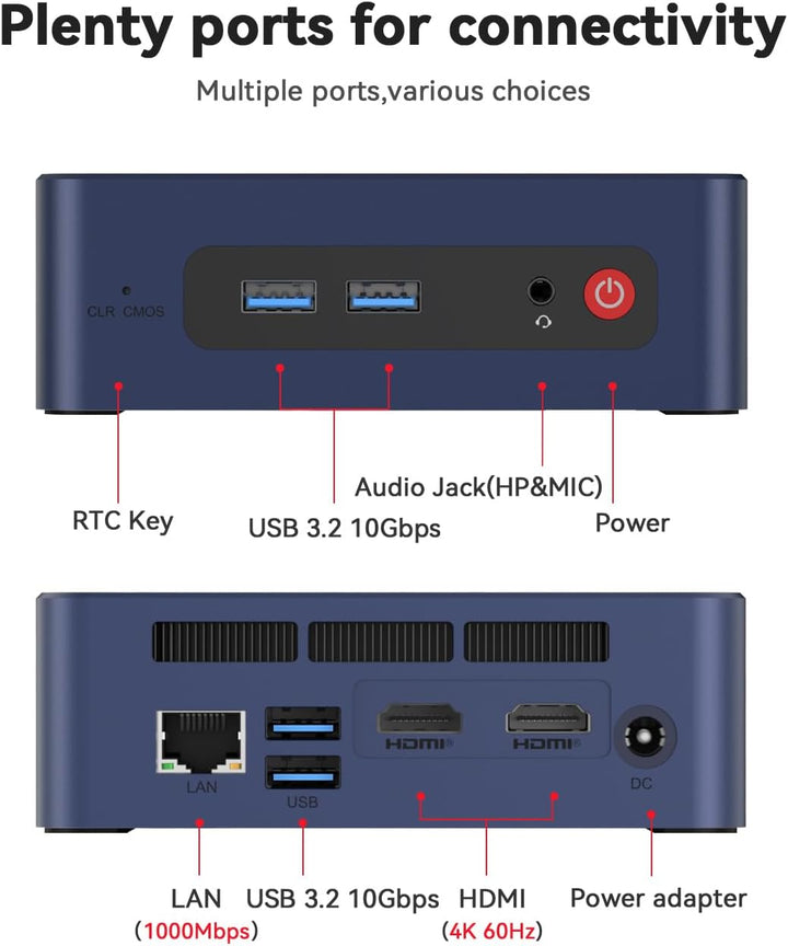 Beelink SER3 Mini PC Windows 11 Pro, AMD Ryzen 3 3200U bis zu 3.5Ghz, 16G DDR4 RAM 500GB NVMe SSD Mi
