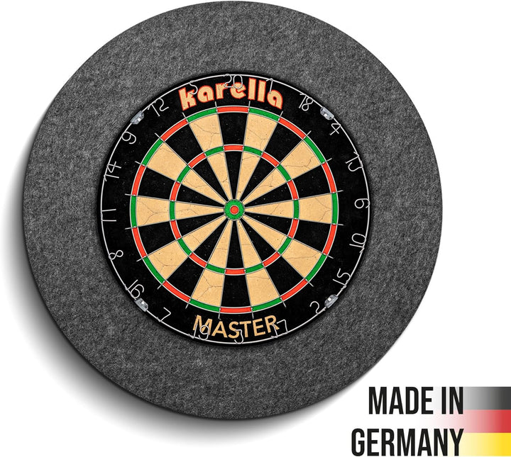 Karella Schallschutz für Steeldartboards mit integriertem Surround/Auffangring, 80% Geräuschreduzier