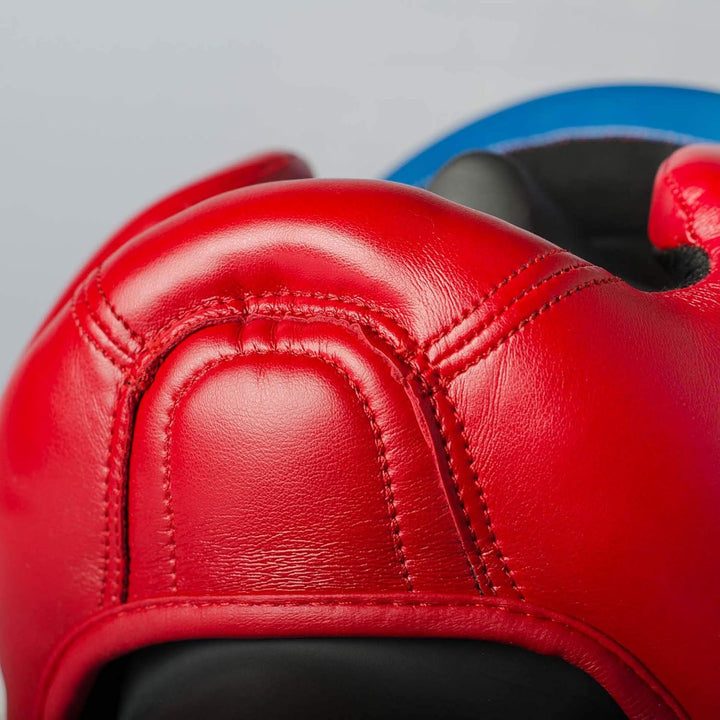 Paffen Sport «Kids» Kopfschutz für das Training im Boxen, Kickboxen, Muay Thai Rot/Blau/Weiss, Rot/B