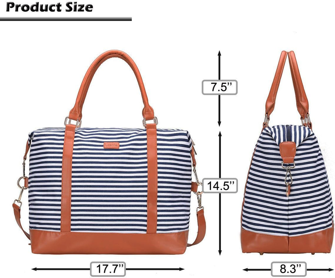 LOSMILE Damen Reisetaschen Handgepäck Canvas Sporttasche Weekender Tasche Carry-on Duffle Bag Frauen