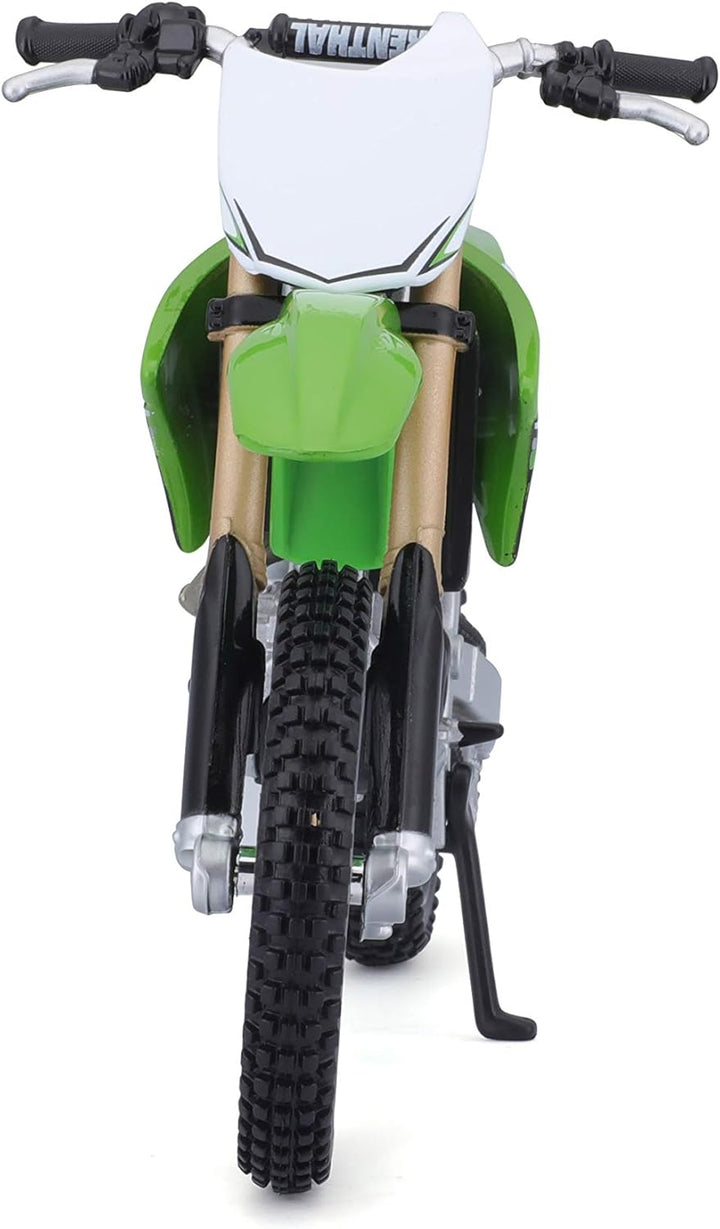 Bauer Spielwaren 2049755 Maisto Kawasaki KX 450F: Originalgetreues Motorradmodell 1:12, mit beweglic