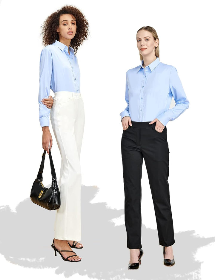 Tapata Damen-Bodysuit-Bluse mit Knöpfen, einteilig, langärmlig, solides Büroarbeitshemd, lässige Obe
