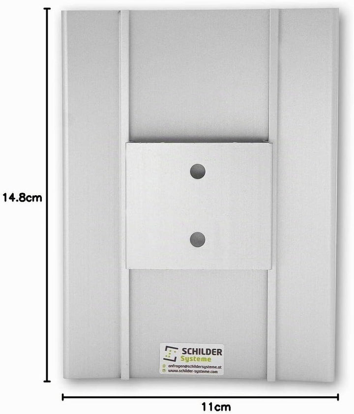 SCHILDER Systeme 10 Stk. CIS.clic Büroschild DIN A6 | Schild eloxiert | 110 x 148,5mm | 1,5mm klare