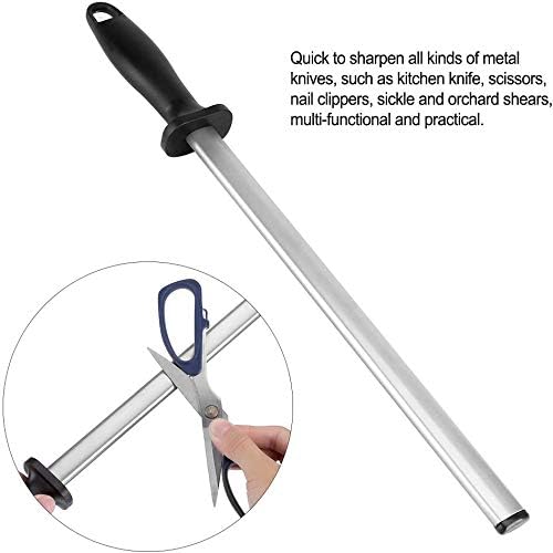 RGBS 12 inch Diamant Wetzstahl Messerschärfer Stab 600 Körnung, Professional Extra Fine Oval Messers