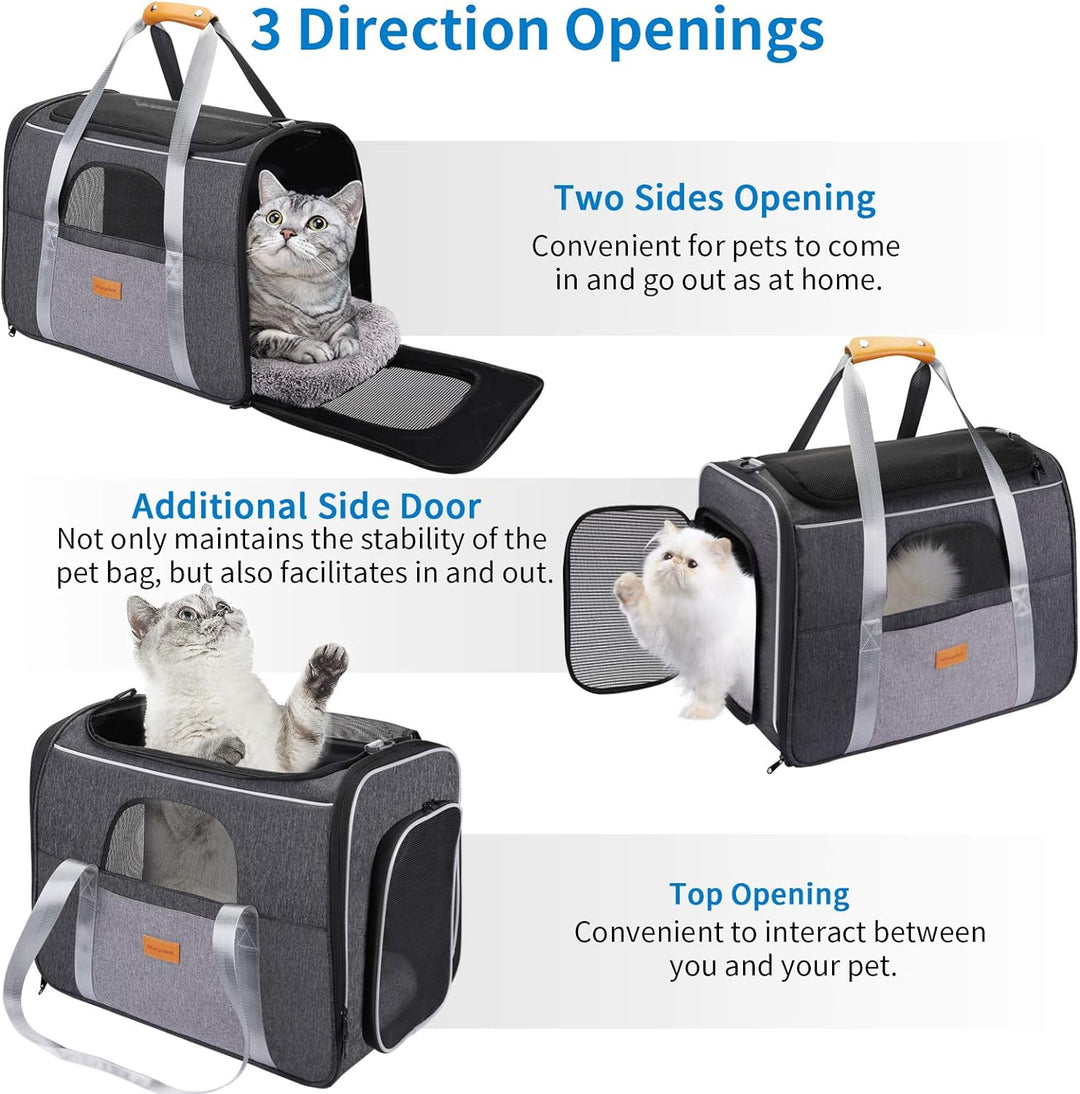 Morpilot Katzentragetasche Hundetragetasche, Atmungsaktive Hundetasche Transportbox für Katze und Hu
