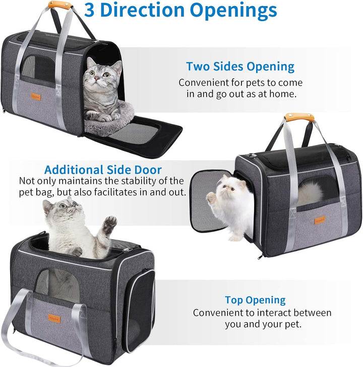 Morpilot Katzentragetasche Hundetragetasche, Atmungsaktive Hundetasche Transportbox für Katze und Hu