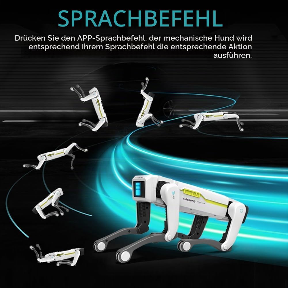 X-Verse 8002 RC Roboter Hund für Kinder Ferngesteuerter Spielzeug, Sprach und Interagieren, Programm