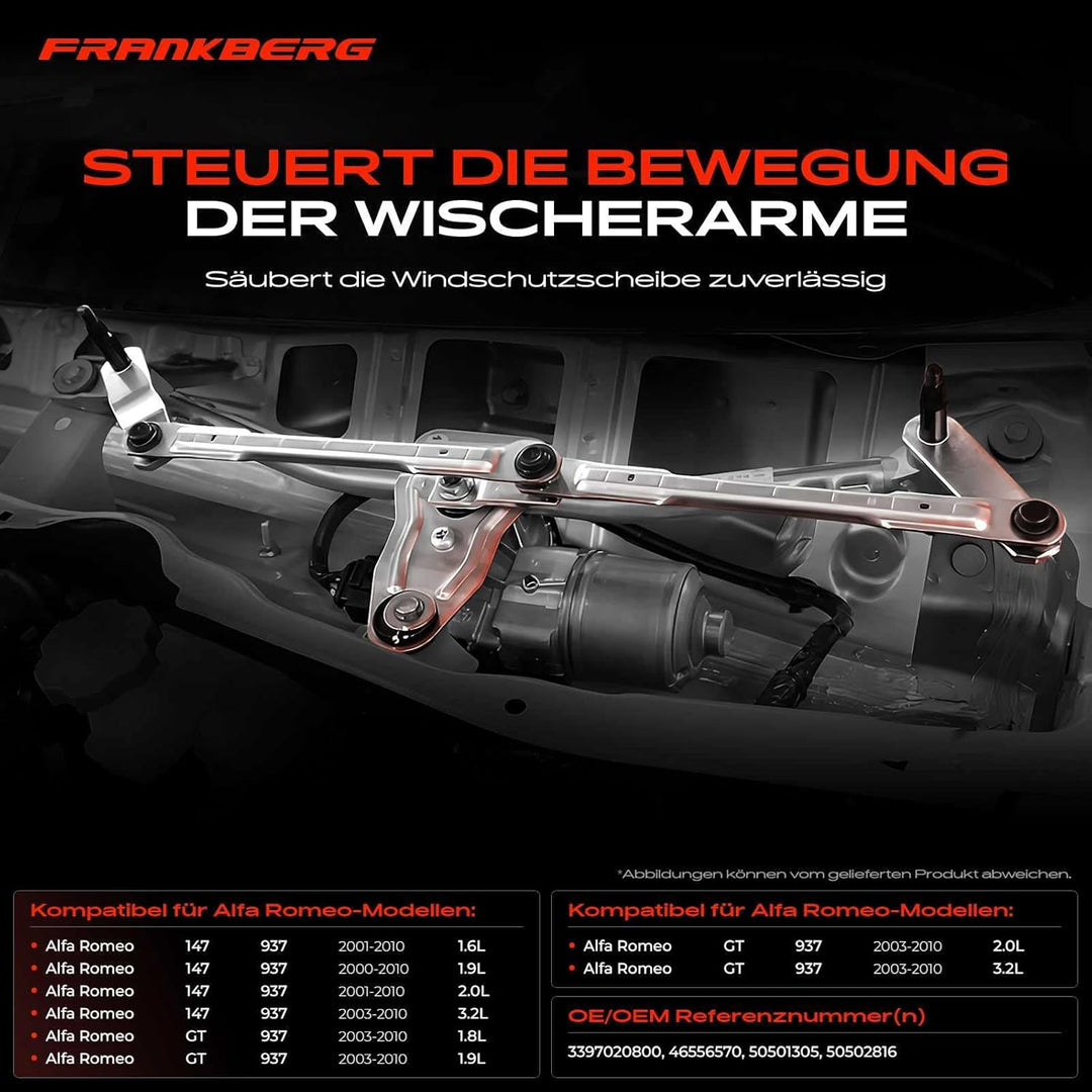 Frankberg 1x Scheibenwischer Wischergestänge Scheibenwischergestänge ohne Motor Vorne Links oder Rec