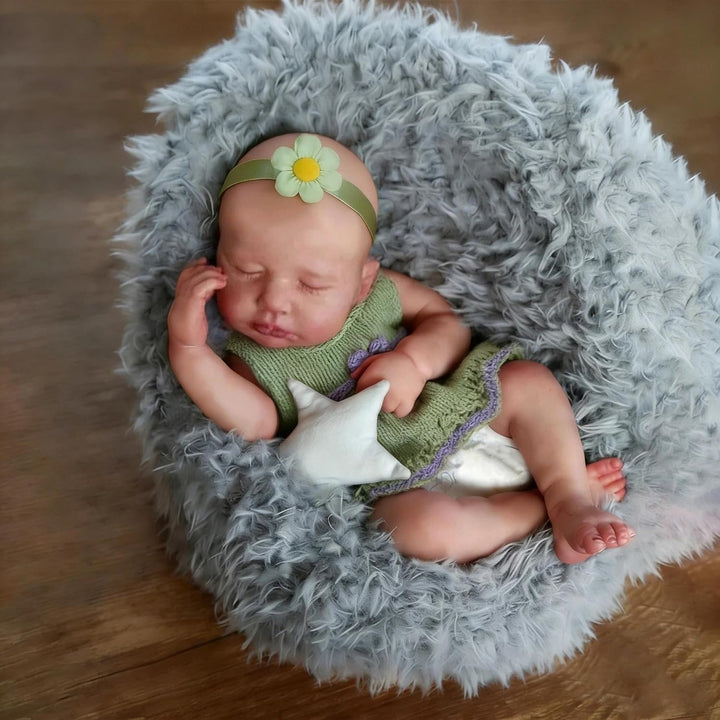 Zero pam Echt Weiche Silikon Reborn Baby Vollsilikon Lebensecht-30CM Reborn Baby Mädchen, Reborn Pup