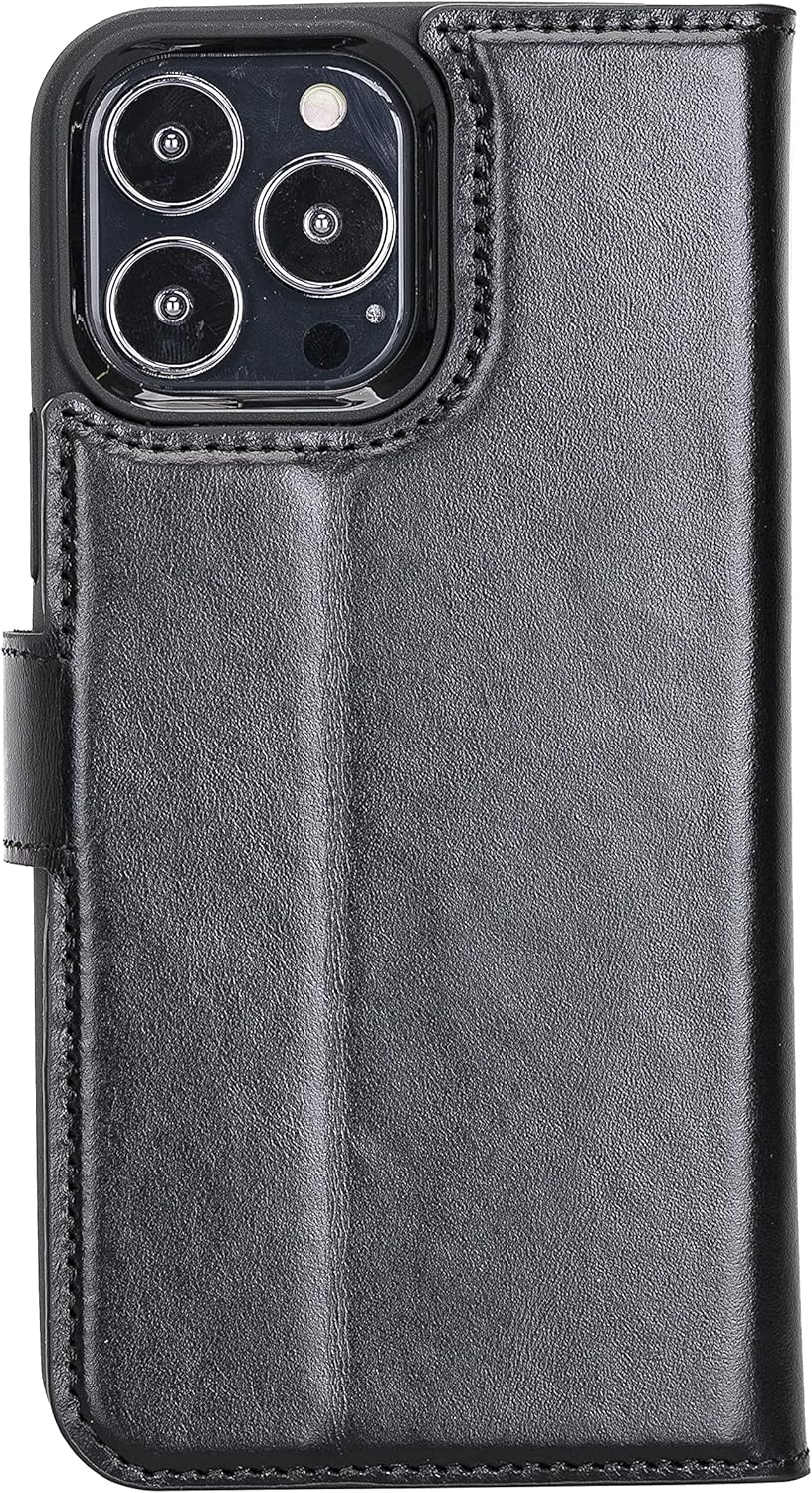 Solo Pelle Lederhülle kompatibel für iPhone 13 Pro Max in 6.7 Zoll abnehmbare Hülle (2in1) inkl. Kar