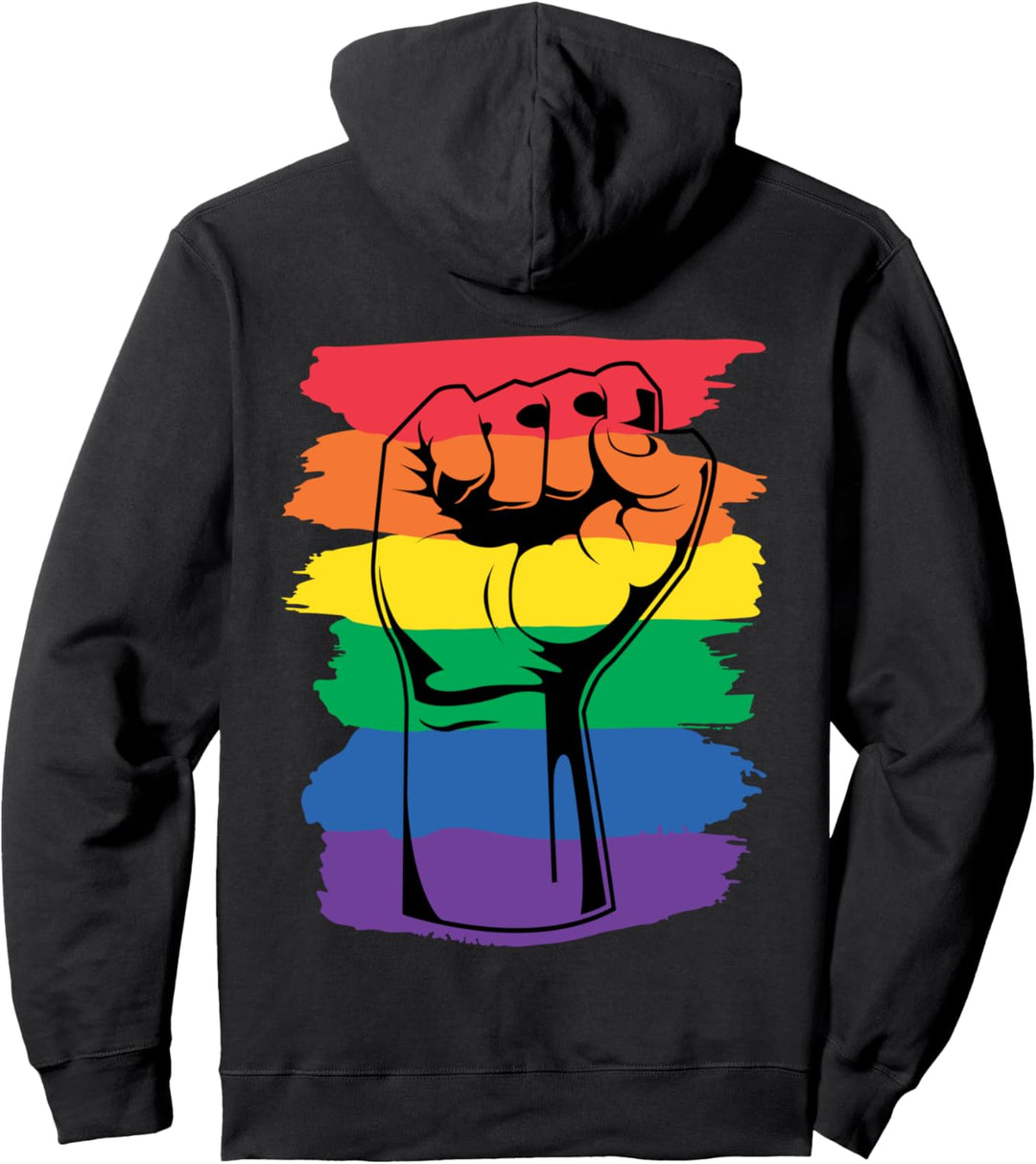 Pride Lesbian Gay Regenbogen Faust Pride Month LGBTQ Pullover Hoodie