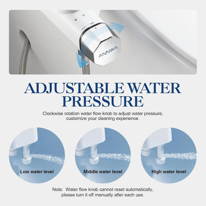 Bidet, Nicht Elektrisch Bidet Toilettenaufsatz mit Einziehbare selbstreinigende Doppeldüsen,regulier