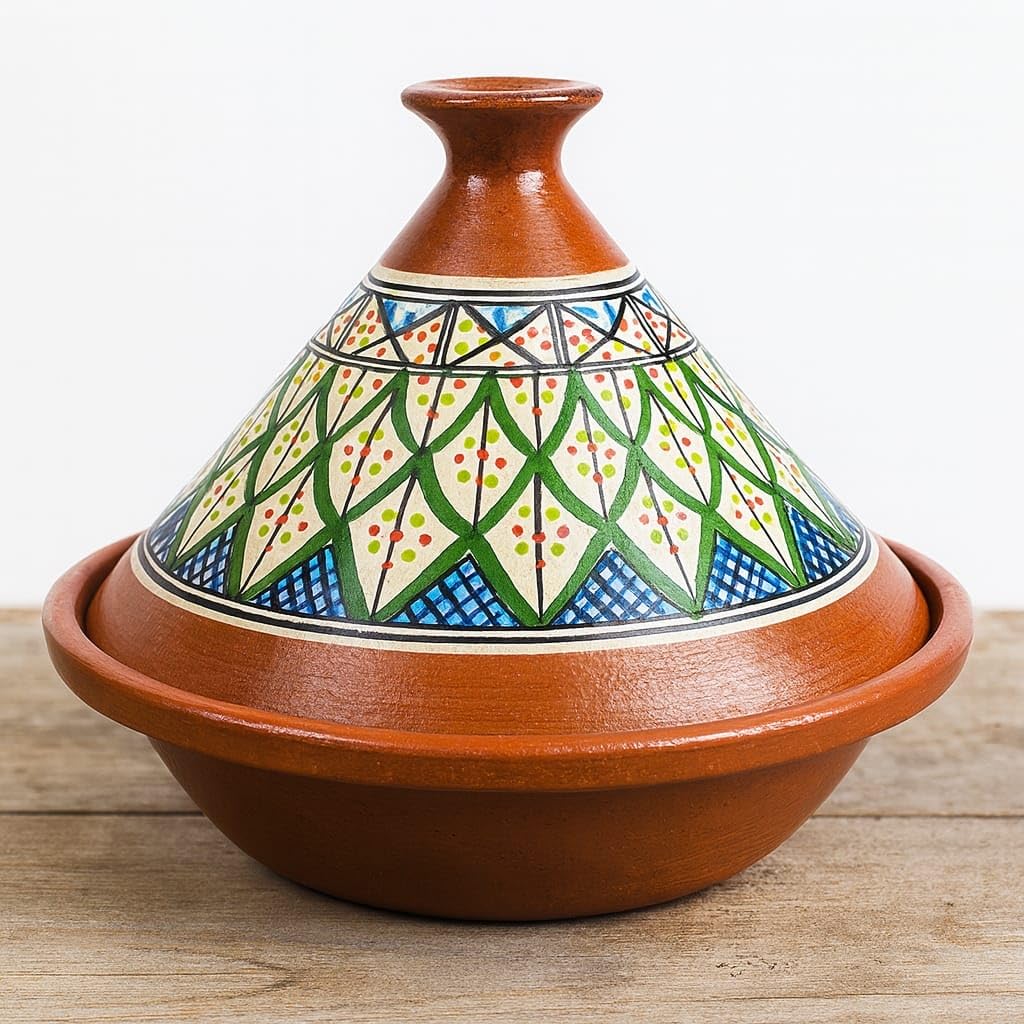 Tajine Terracotta-Topf Ethnischer Teller Marokkanisch Tunesisch XL 32 cm 2910201101