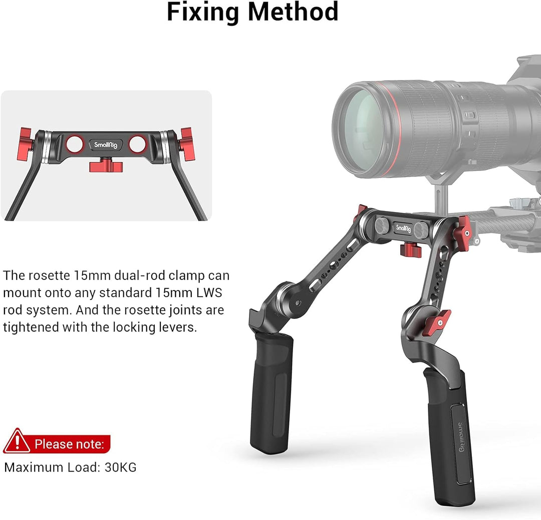 SMALLRIG Shoulder Rig Handle Kit mit Rosette für DSLR Kamera Rig- 2002