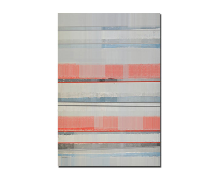 Paul Sinus Art 120x80cm - WANDBILD Farben Kunstwerk abstrakt rot/grau - Leinwandbild auf Keilrahmen