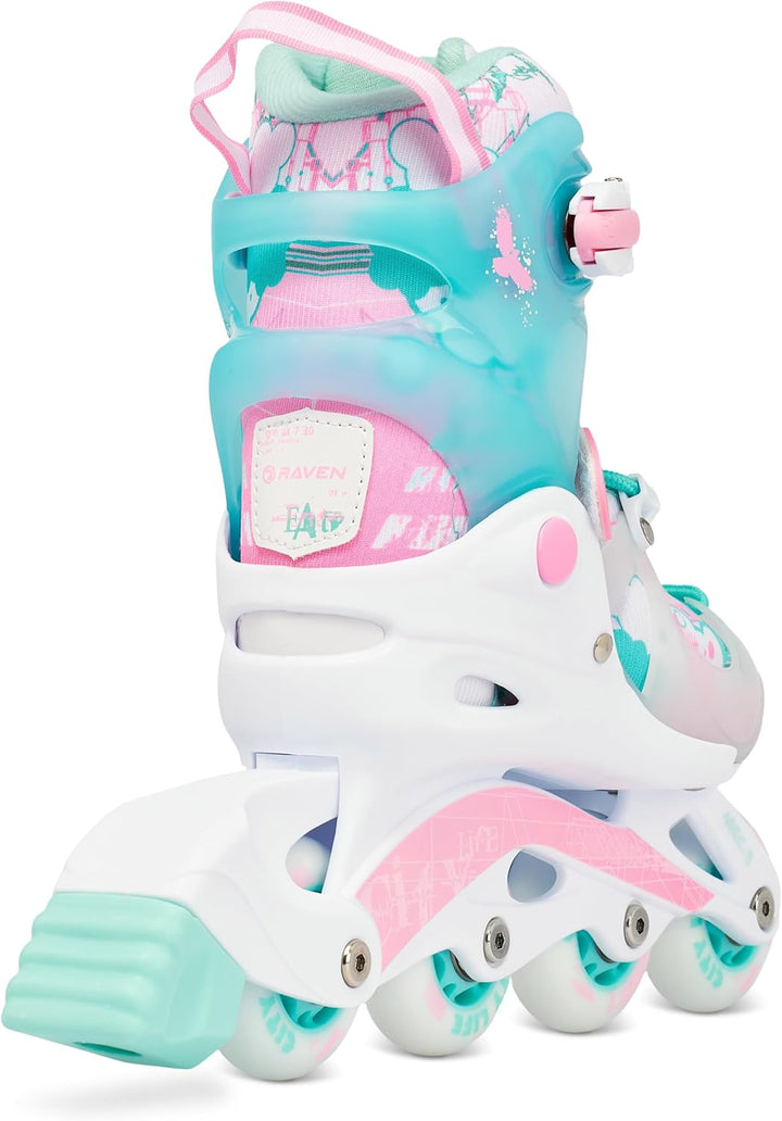Raven Princess 3in1 Inline Skates Triskates Rollschuhe Inliner für Kinder Mädchen verstellbar 34-37