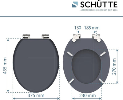 SCHÜTTE WC-Sitz SPIRIT mit Absenkautomatik aus Holz | Toilettendeckel aus MDF | Holzkern Toilettensi