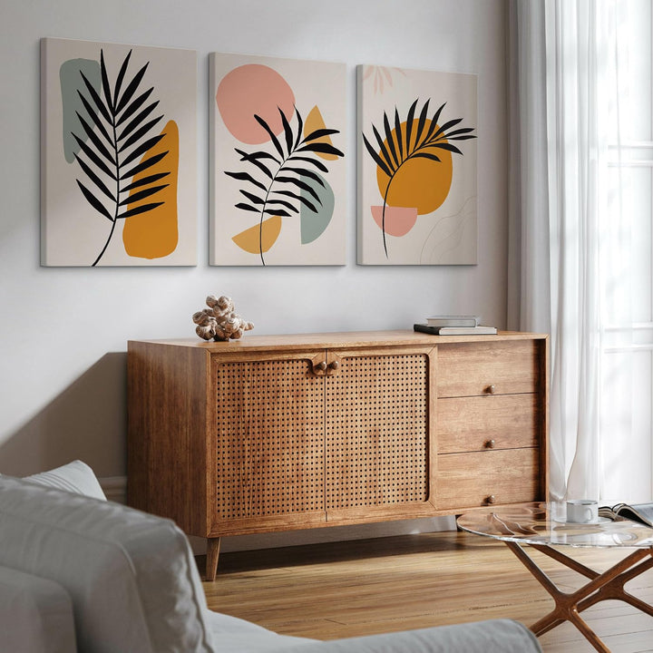 Muralo - Wandbilder Set - Leinwand Bilder Set Aufhängefertig - Bilder für Wohnzimmer Schlafzimmer -