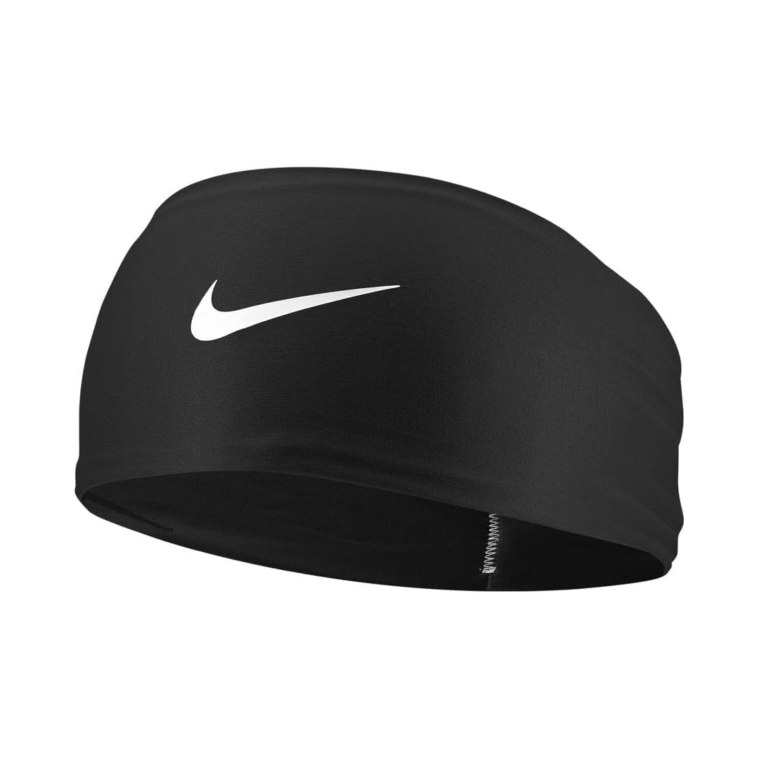 Nike Dri-Fit Fury Wide Headband Stirnband Schwarz/Weiss, Schwarz/Weiß