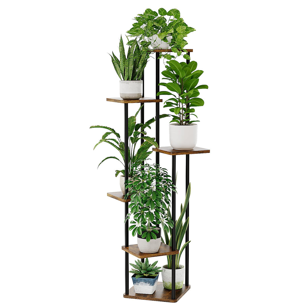 Bamworld Pflanzenständer Blumenständer für Draussen Pflanzenregal Blumentreppe Metall Outdoor Balkon