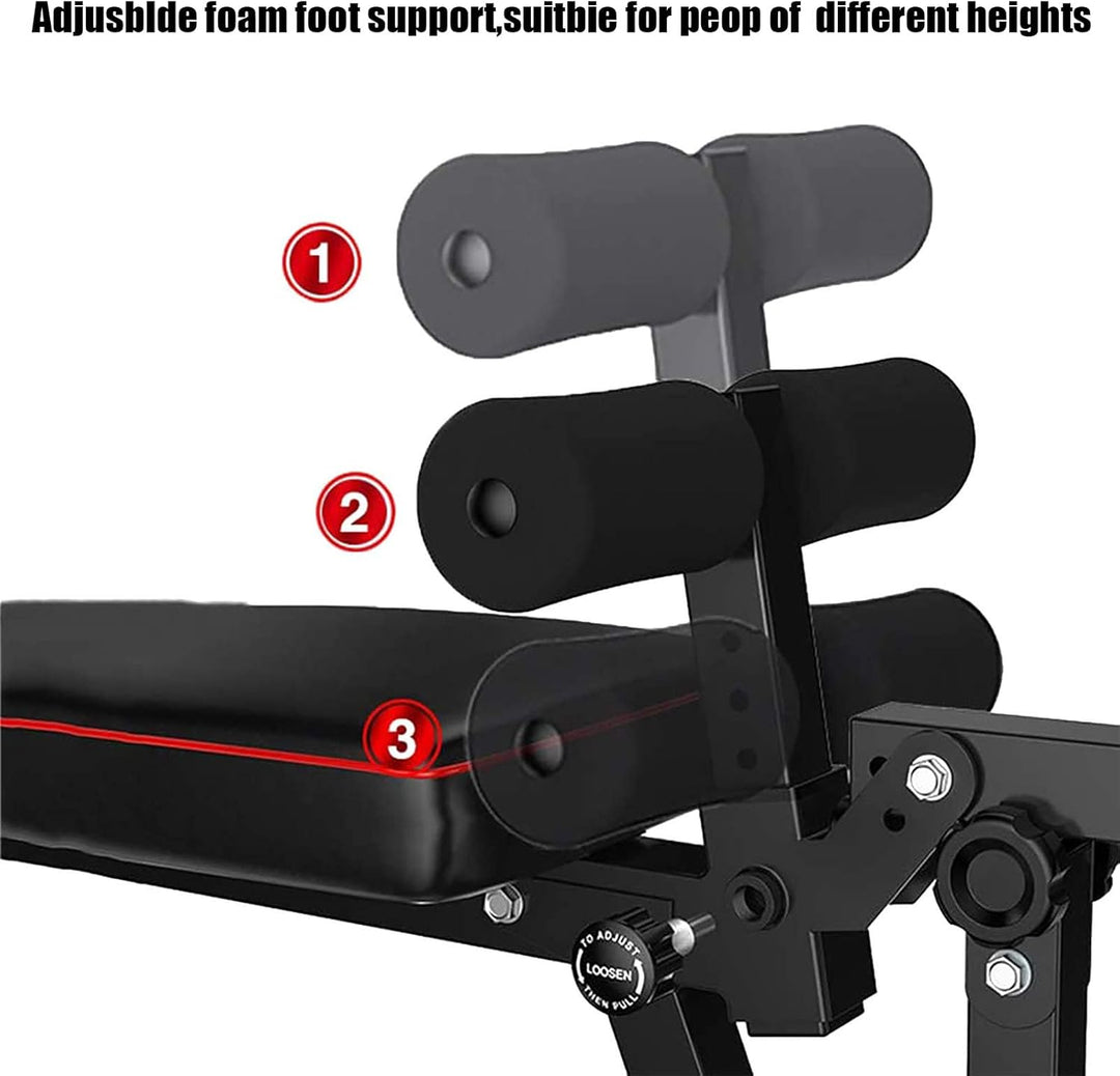 ilbcavne Hantelbank Klappbar Mit Curlbank & Beinstrecker Weight Bench for Home Workout Trainingsbank