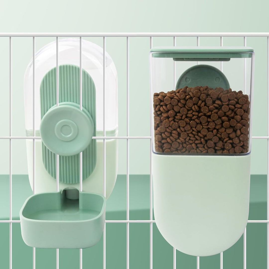 HENYEER Automatischer Futter und Wasserspender für Haustiere,Hängend Futterspender, Automatischer Fu