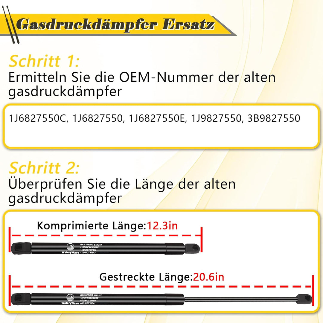 2X Heckklappendämpfer für VW Bora Variant 1J6 Kombi 1999-2005 für Golf IV 1J1 Golf IV Variant 1J5 19