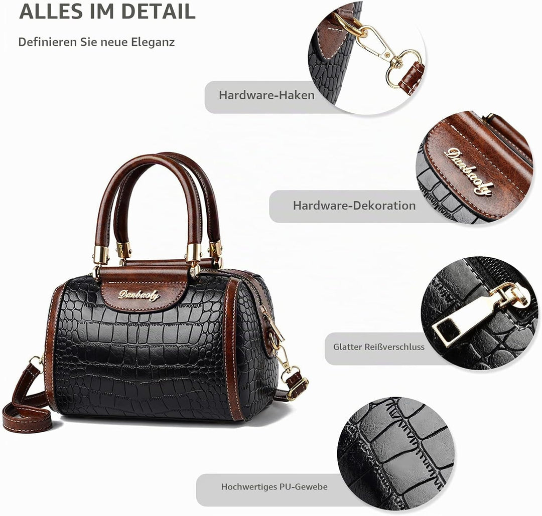 NICOLE &amp; DORIS Handtasche Damen Designer Umhängetasche Mode Schultertaschen PU Leder Satchel Handtas