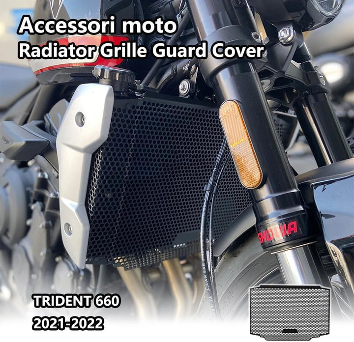 YIEBA Motorradzubehör Aluminium Kühlergrill Schutzgitter für TRIDENT 660 2021 2022 2023 Kühlergrills