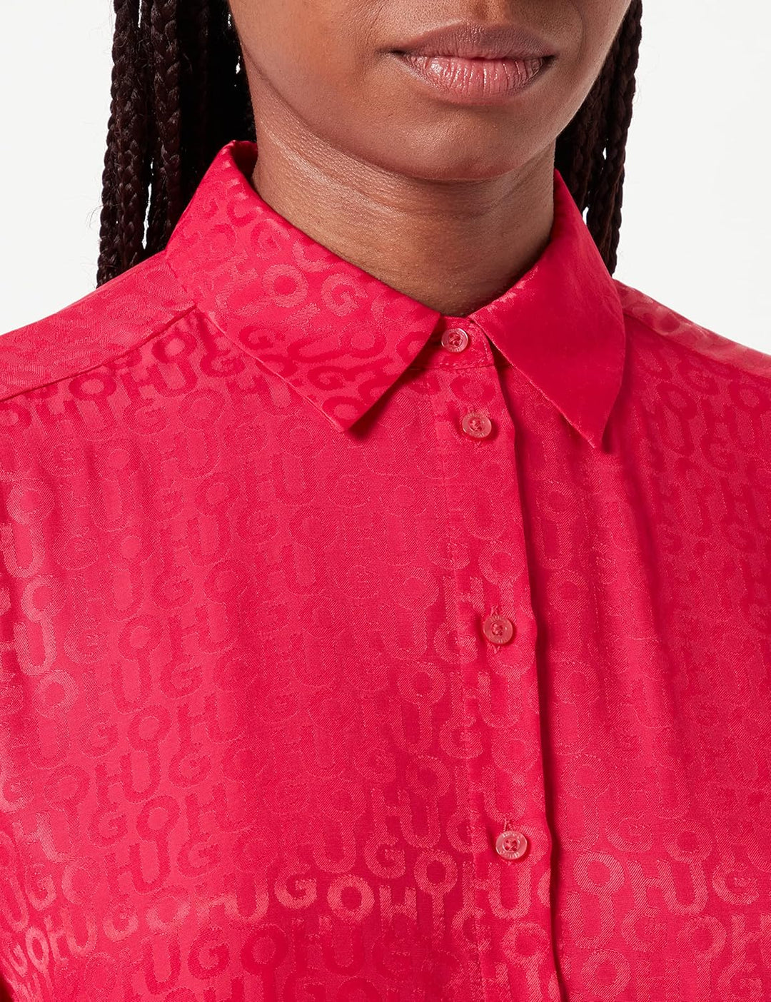 HUGO Damen Evish Blouse 44 Dark Pink658, 44 Dark Pink658
