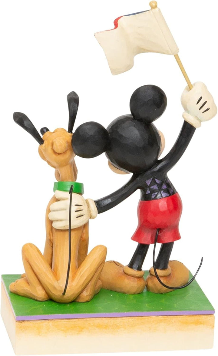 Enesco Disney Traditions von Jim Shore Mickey Mouse und Pluto Patriotic Figurine, Steinharz, one Siz