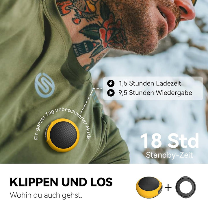 Tragbarer Bluetooth-Lautsprecher, Kabelloser Handgelenkslautsprecher für Laufen, Lautsprecheruhr mit