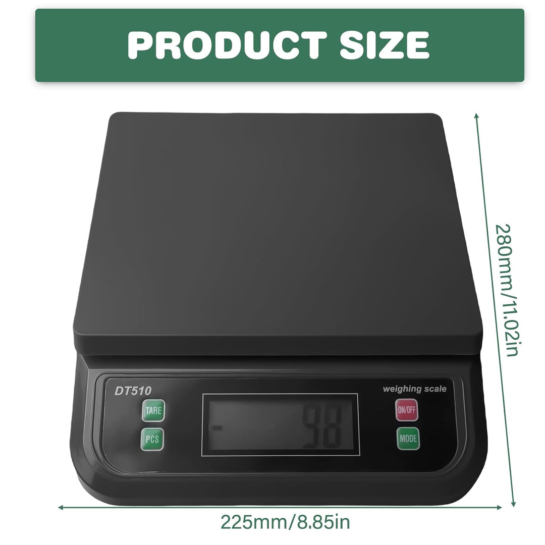 Digitale Paketwaage bis 30 kg, Briefwaage Plattformwaage Grammgenaue Postwaage Feinwaage 1g Schritte