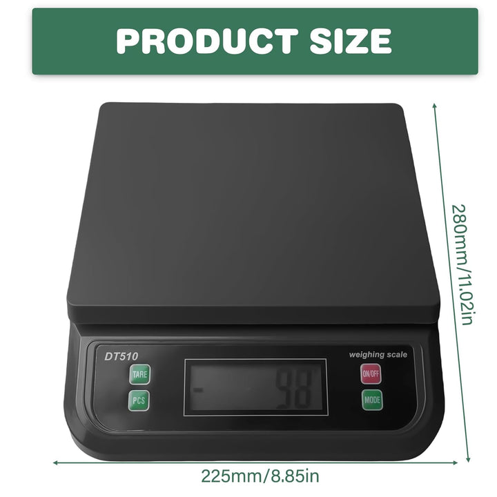 Digitale Paketwaage bis 30 kg, Briefwaage Plattformwaage Grammgenaue Postwaage Feinwaage 1g Schritte