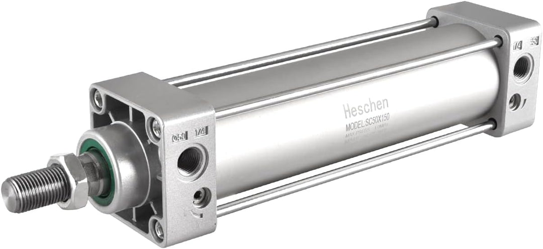 Heschen Pneumatischer Standard-Luftdruckzylinder, SC 50-150, PT1/4 Anschluss, 50mm Bohrung, 150mm Hu