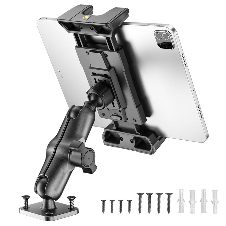 OHLPRO Tablet Halterung Auto aus Aluminium mit Hochleistungs Bohrerbasis, LKW iPad Halter mit 9.5 cm