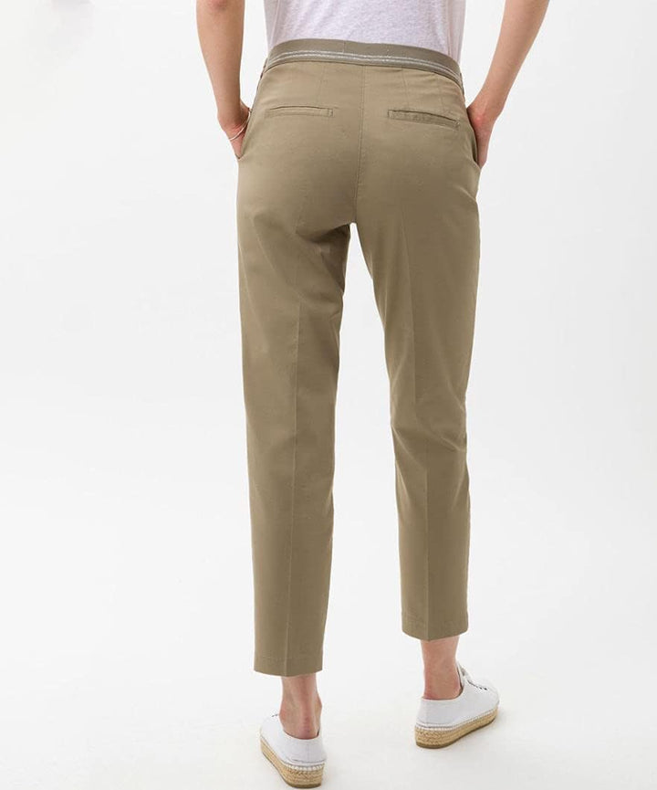 BRAX Damen Style Maron verkürzte Form sportlich-Elegante City Hose, Vintage Khaki